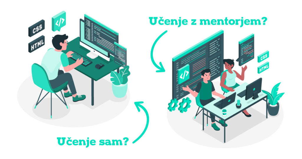 Učenje programiranja - sam/a ali z mentorjem?